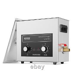 VEVOR Nettoyeur Ultrasonique 6L avec Chauffage, Minuteur et Panier Machine Sonique Digitale