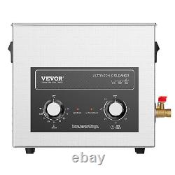 VEVOR Nettoyeur Ultrasonique 6L avec Chauffage, Minuteur et Panier Machine Sonique Digitale