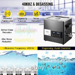 Vevor Ultrasonic Cleaner 10l Jewely Cleaner Touch Screen Control Withtimer Heater